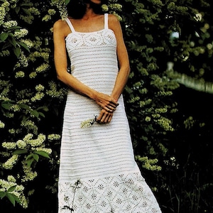 INSTANT DOWNLOAD PDF Crochet dress pattern Womens Crochet patterns Summer dress Vintage patterns