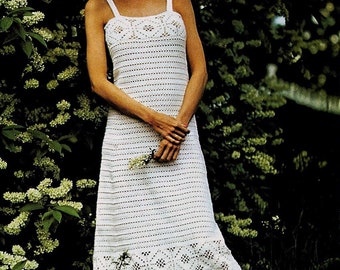 INSTANT DOWNLOAD PDF Crochet dress pattern Womens Crochet patterns Summer dress Vintage patterns