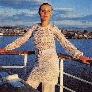 Crochet tunic pattern Womens crochet dress pattern Crochet summer top Bikini cove up Vintage patterns INSTANT DOWNLOAD PDF