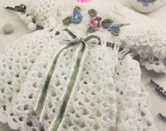 Baby dress crochet pattern Girls lacy crochet dress and Booties Baby crochet pattern Gift for baby Size: 6-12 months INSTANT DOWNLOAD PDF