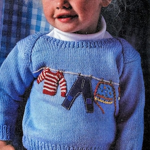Baby child sweater knitting pattern Child knit pattern 6 months - 3 years Vintage patterns INSTANT DOWNLOAD PDF