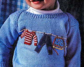 Baby child sweater knitting pattern Child knit pattern 6 months - 3 years Vintage patterns INSTANT DOWNLOAD PDF