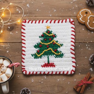 Porta-panela de Natal padrão de crochê DIY Feriados decoração de casa Crochê Natal 4 camadas de fio DOWNLOAD INSTANTÂNEO Pdf