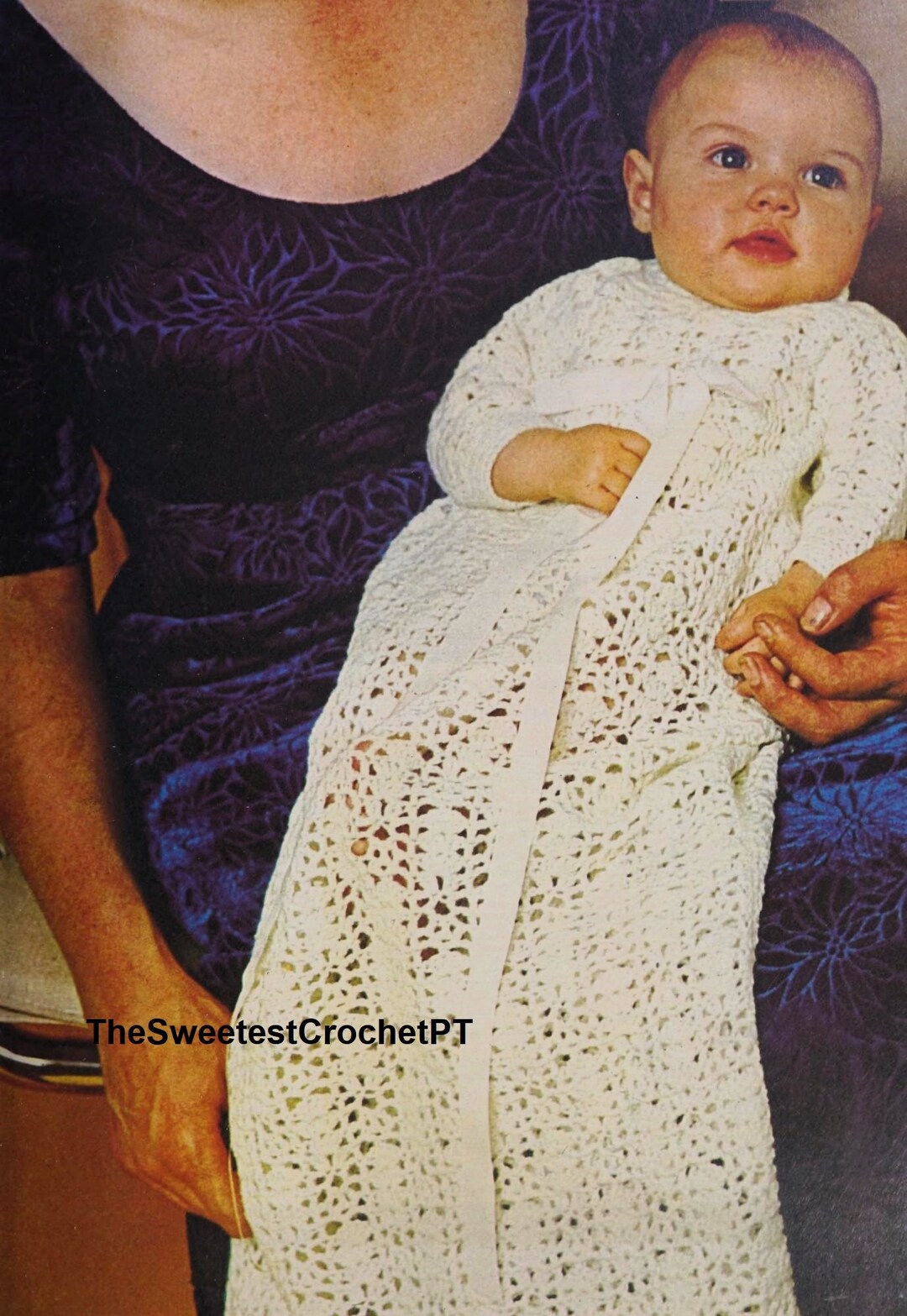 CHRISTENING Gown Crochet Pattern Baby Christening Crochet Robe Lacy ...