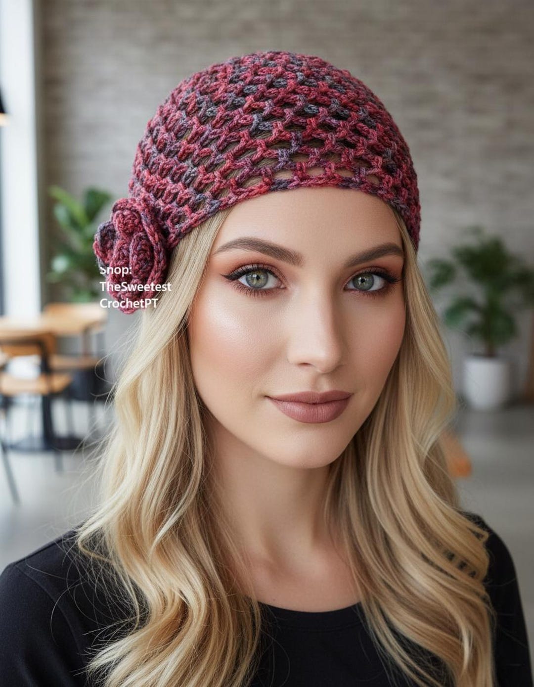 Beanie Hat Crochet Pattern Lacy Crochet Hat Women Crochet Patterns ...