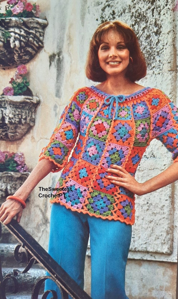 Patchwork Sweater Patterns Crochet Squares Sweater Roodles