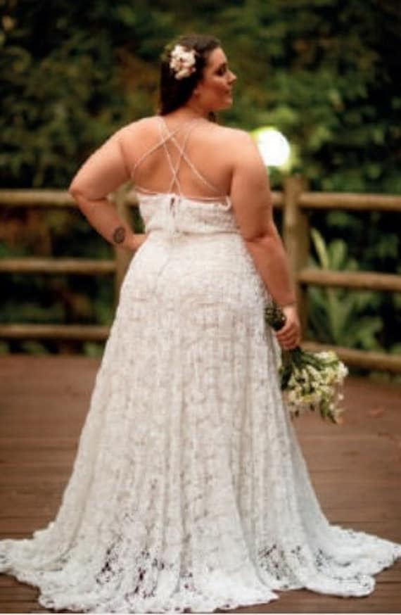 Wedding Dress Crochet Pattern Bride Lacy Crochet Maxi Dress