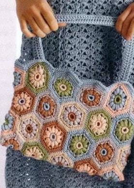 CROCHET DRESS and Grannies BAG Pattern Woman Crochet Long - Etsy