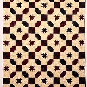 Christmas star quilt pattern Quilting patchwork sewing Holiday Home decor DIY 48 x 64 inches Vintage pattern INSTANT DOWNLOAD Pdf