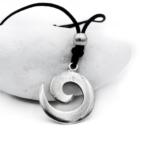 Collier pendentif spirale Viking, réglable. bijoux pour femmes pour hommes, collier hippie bohème de tous les jours, cadeau unisexe