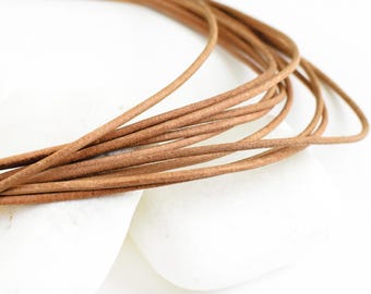 3mm Natural Leather Cord, Greek Leather Round Cord, Necklace Cord, Jewelry Supplies, 1 meter