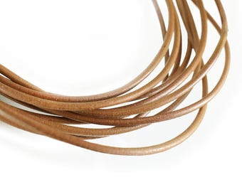 4 mm Naturlederschnur, Griechische Leder Runde Schnur, Halskettenschnur, Schmuckzubehör, 1 Meter