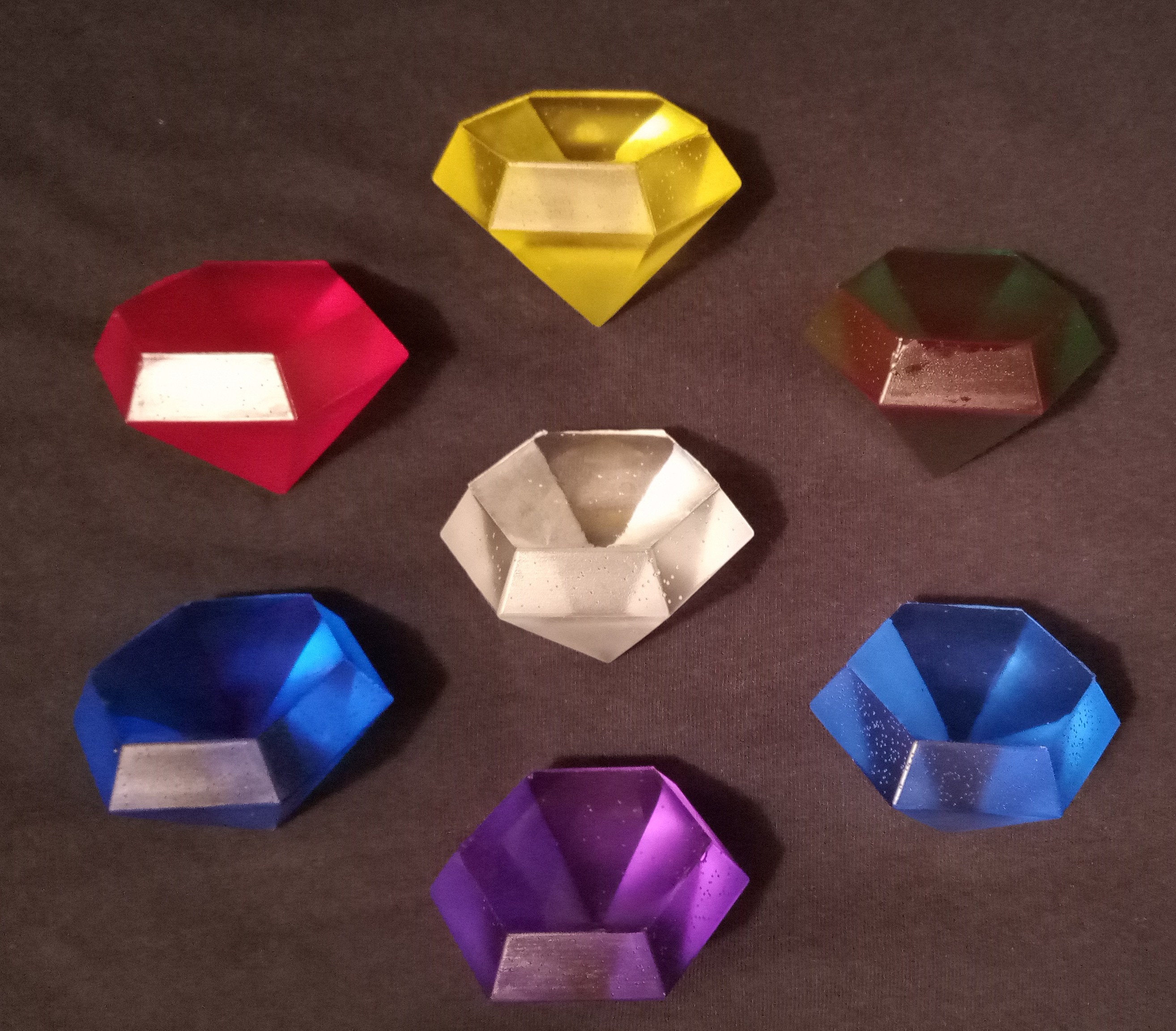 Sonic the Hedgehog RETRO Chaos Emeralds set of 7 - Etsy Australia