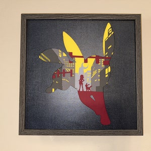 Umbreon Layered Paper Wall Art