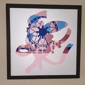 Sylveon Layered Paper Wall Art