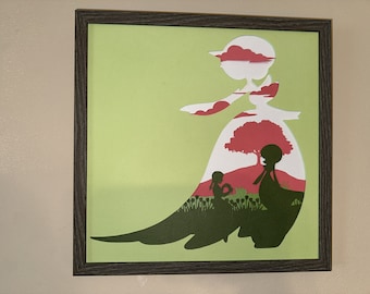 Arte mural de papel en capas de Gardevoir