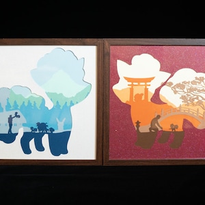 Vulpix Layered Paper Wall Art
