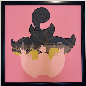 Pumpkaboo Layered Paper Wall Art