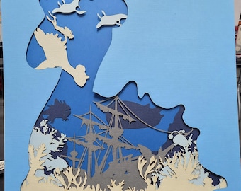 Cuadro decorativo de papel en capas de Lapras