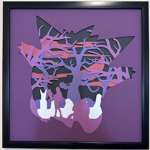 Gengar Layered Paper Wall Art