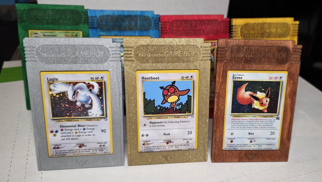 Gameboy Cartridge Trading Card Display - Etsy