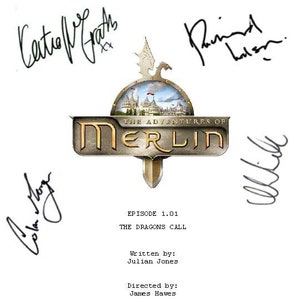 Merlin BBC signed dragon&#39;s call script printable