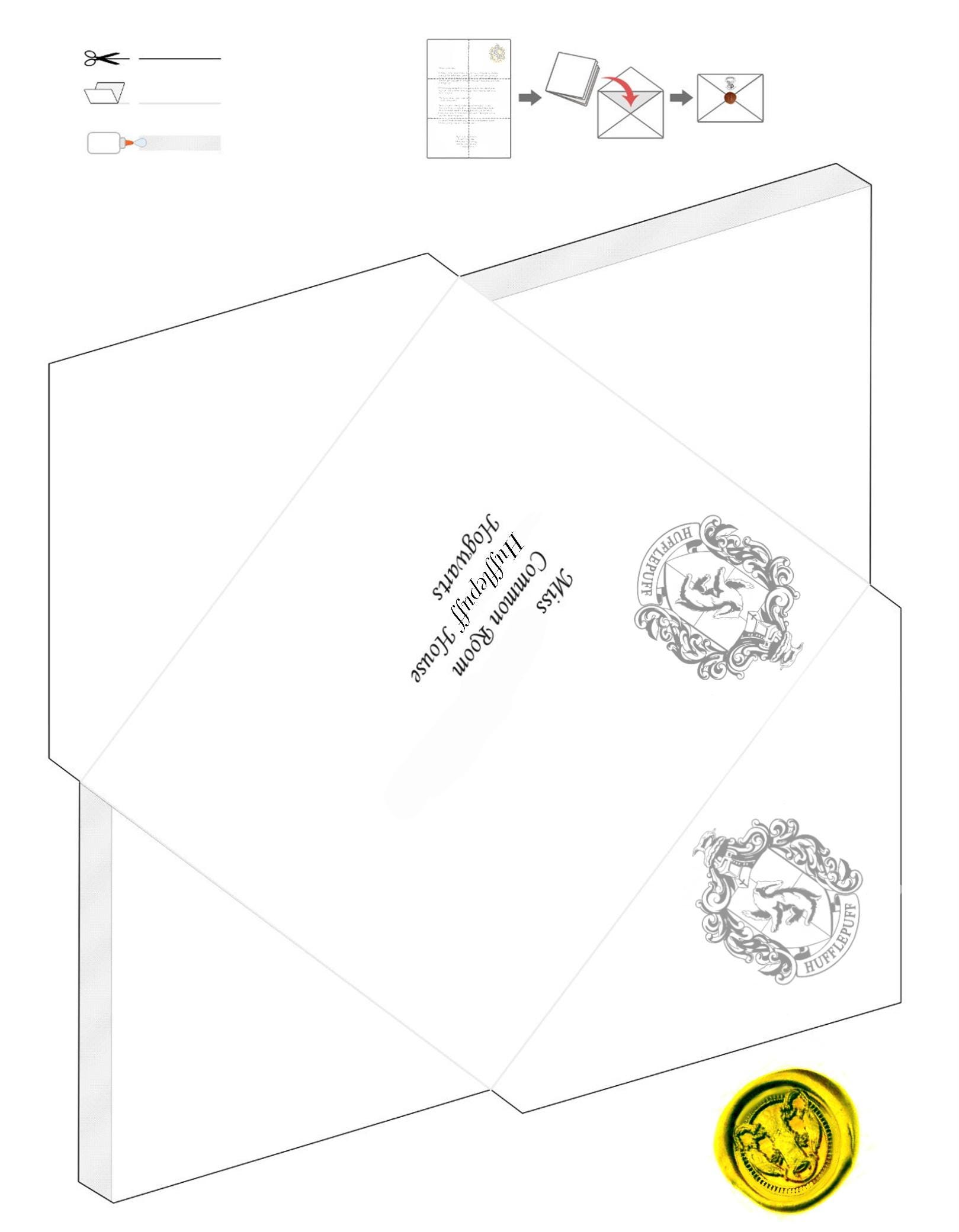 Custom Hogwarts House Welcome Letter and Envelope, Pick Your Hogwarts ...