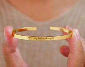 Custom Engraved Gold Name Bar Bracelet,Quote Bracelet,Affirmation Cuff Bangle,Christmas Gift for Her,Stacking Jewelry,Secret Message Bangle