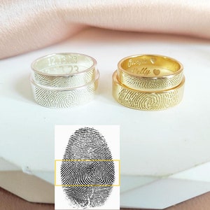 Benutzerdefinierte Hund Nase Print Ring, echte Fingerabdruck Ring, Versprechen Ring, Eternity Ring, Verlobungsring, Vatertagsgeschenk, Weihnachtsgeschenk, Handschrift Ring