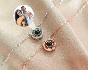 Personalized Sunflower necklace,Photo Projection Necklace,Picture necklace,Sunshine necklace,Valentine day,Pet Memorial Gift,Mom Necklace