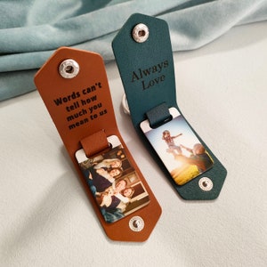 Llavero con foto personalizado, llavero de cuero, llavero con imagen, llavero con mensaje, regalo para él, regalo de aniversario, dije con logotipo, regalo del día del padre
