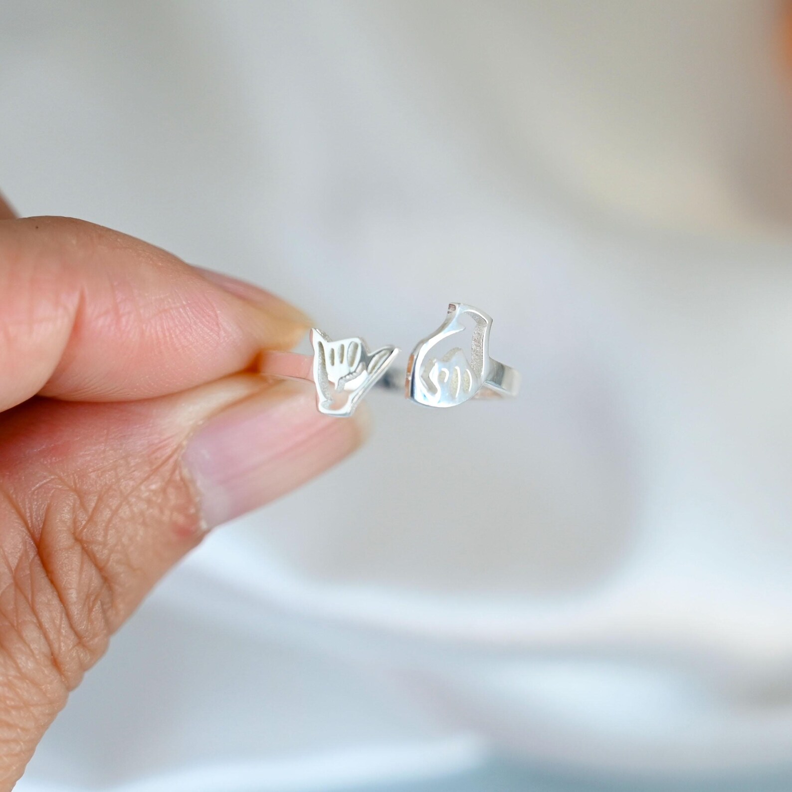 Personalized ASL Name Wrap Ring,gestures of Love Ring,sign Language ...