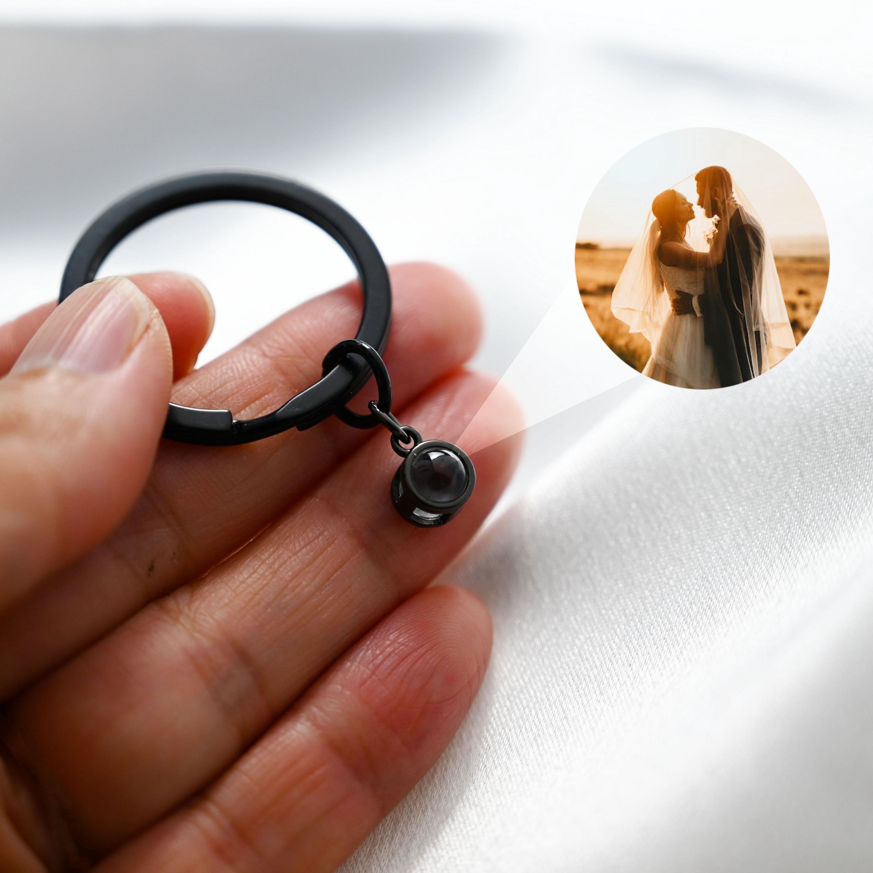 Custom Projection Photo Keychain,Pet Memorial Key Chain Gift,Picture Inside Key ring,Gift for Him,Christmas Gift,Couple Gift,Pet Loss gift