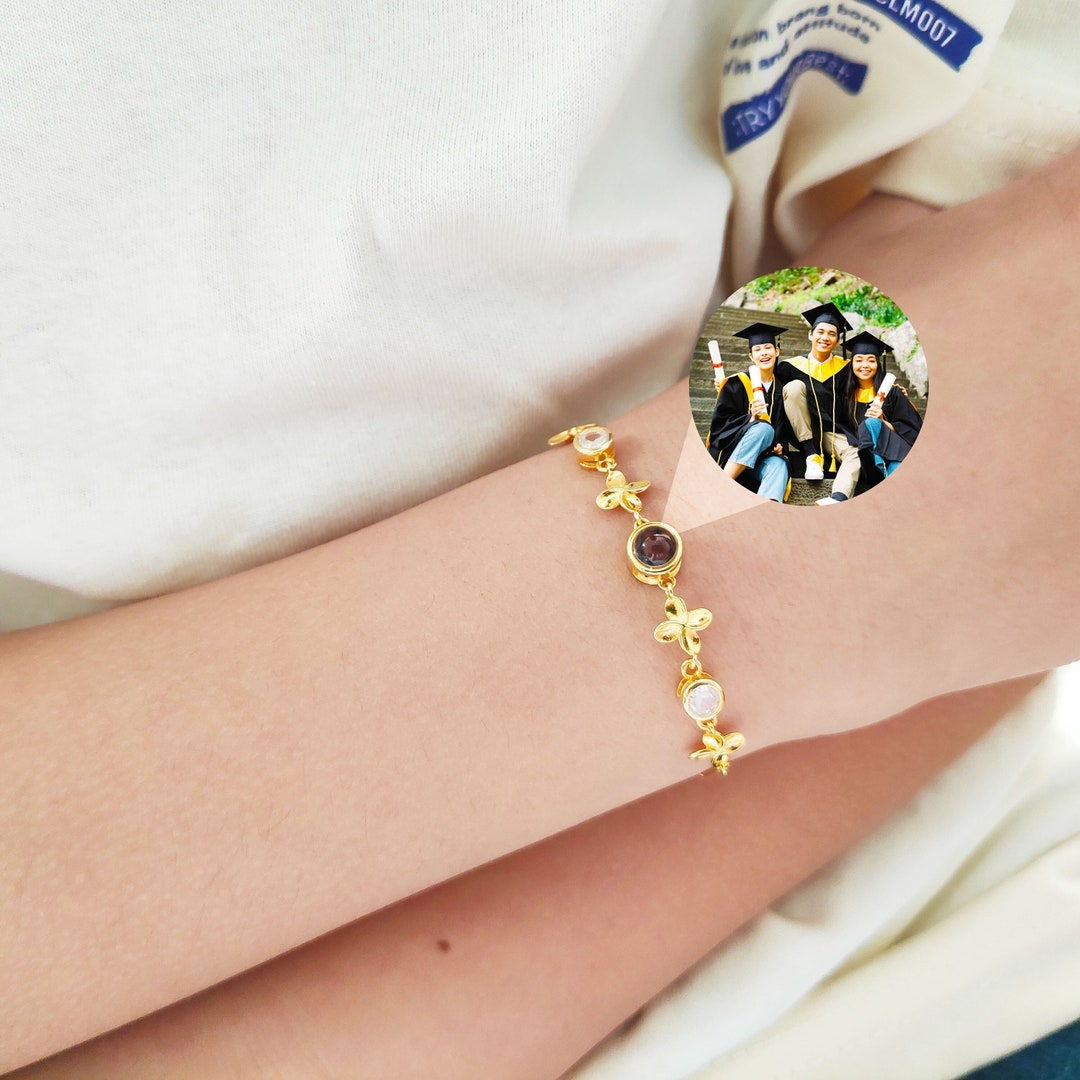 Custom Photo Projection Bracelet With Picture Inside Love Gift For Girlfriend Anniversary Gifts For Wife Valentine's Day Gift