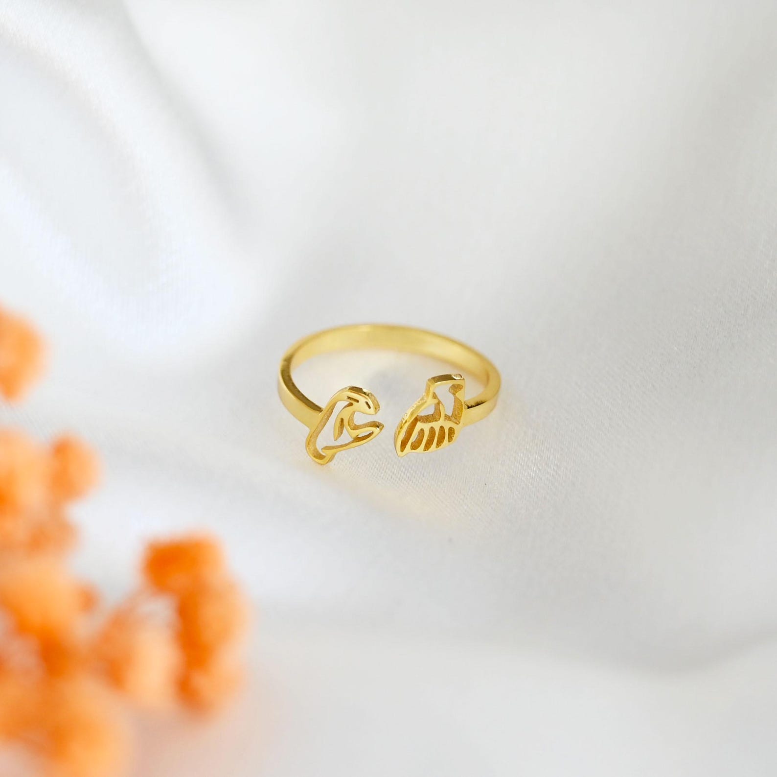 Personalized ASL Name Wrap Ring,gestures of Love Ring,sign Language ...