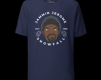 Jammin Jerome Snowfall T-shirt: 80s Retro TV Series Fanwear