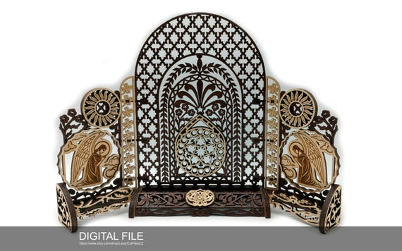 Icon stand A0131. Laser cut files SVG, PDF, DXF Digital product
