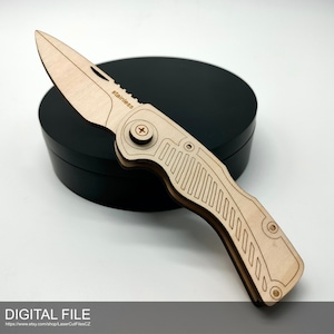 Folding Knife A0156. Laser cut files SVG, DXF, PDF Digital product
