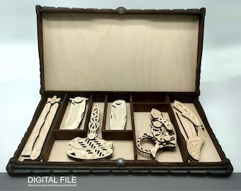 Collectible knife set A0164. Laser cut files SVG, DXF, PDF Digital product