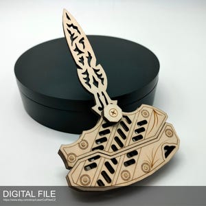 Folding Knife A0158. Laser cut files SVG, DXF, PDF Digital product