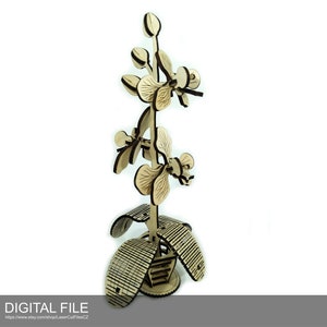 Orchid Flower 3D. Laser Cut Files SVG, DXF, PDF Digital Product - Etsy