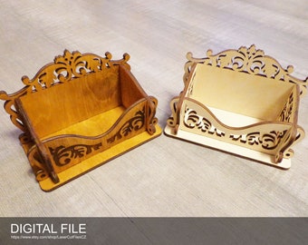 Business card holder.  Laser cut files SVG, PDF, CDR Digital product
