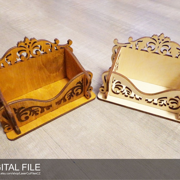 Business card holder.  Laser cut files SVG, PDF, CDR Digital product