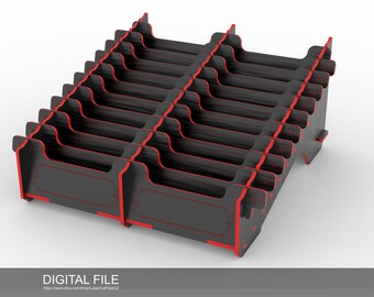 Standaard uit meerdere delen A0133.  Lasergesneden bestanden: SVG, PDF, DXF Digitaal product