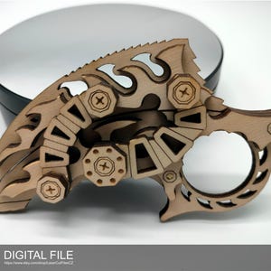 Folding knife A0159. Laser cut files SVG, DXF, PDF Digital product