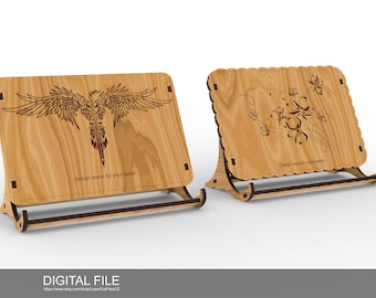 Tablet stand A0070. Laser cut files SVG, PDF, CDR Digital product