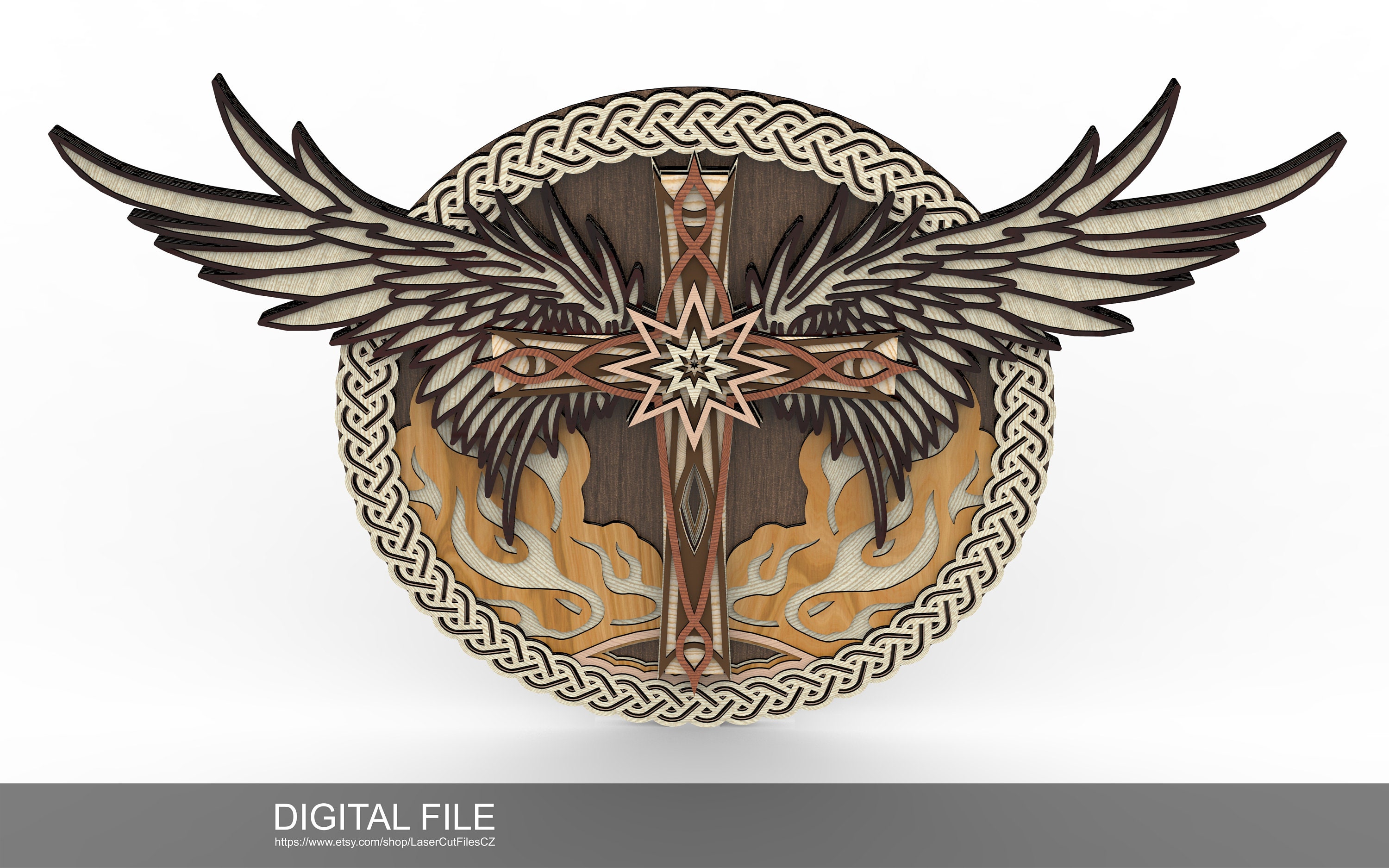Lean Cross Vector Multi-layered Cross. Laser Cut Files SVG, PDF, DXF Digital Product - Etsy