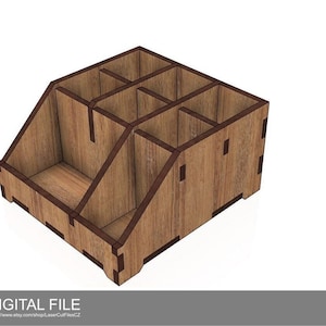 Desktop organizer.  Laser cut files SVG, PDF, CDR Digital product
