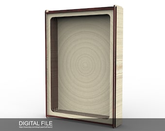 Caja de luz A4, archivos de corte láser de 8 capas (SVG, PDF, DXF)