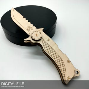Folding Knife A0157. Laser cut files SVG, DXF, PDF Digital product